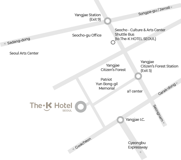 The K-Hotel Seoul map